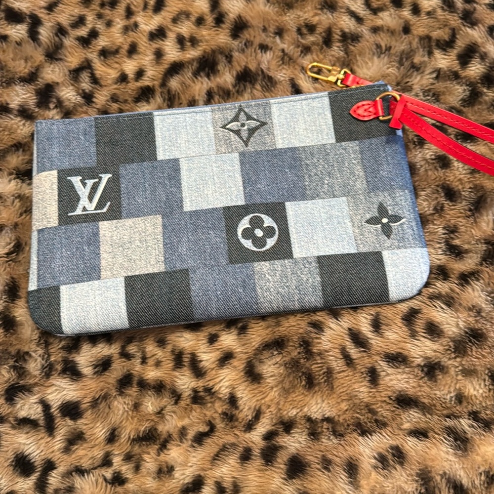 Authentic Louis Vuitton Monogram Denim Limited Addition Wristlet